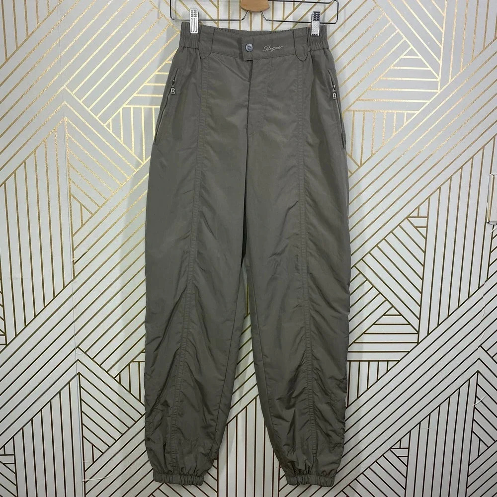 Bogner Ski Snow Pants Grey‎ Taupe Puffer Nylon